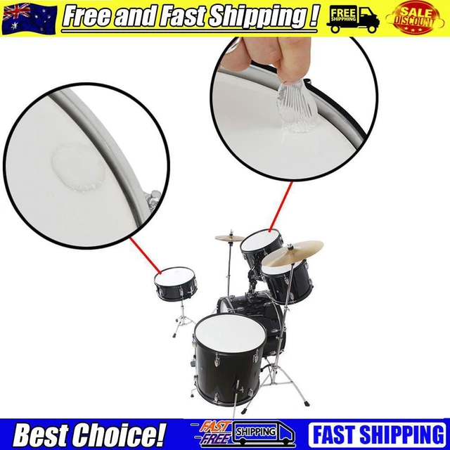 6PCS SET SILICON GEL Snare Drum Mute Pads Transparent Drum Damper