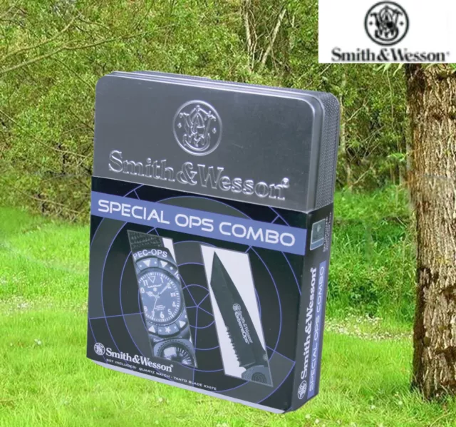 NEU Smith & Wesson Special Ops Set mit SpecOps Taucheruhr und ExtremeOps Messer