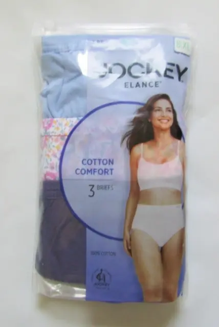 Jockey Elance 100% Cotton Brief Underwear - Women's Size 8 Brand New