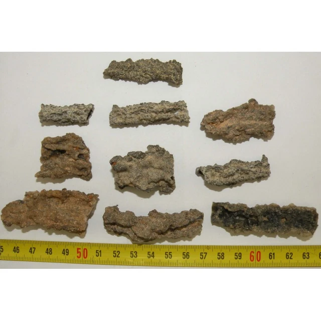 Lotto Di 10 Fulgurites (Meteorite - Tektit - 012)