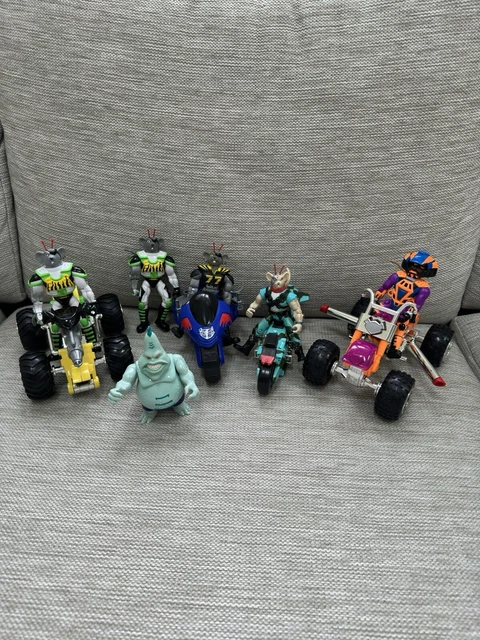 Lot De Figurines Biker Mice (Souris De L'espace) Galoob Vintage - Bon état Général