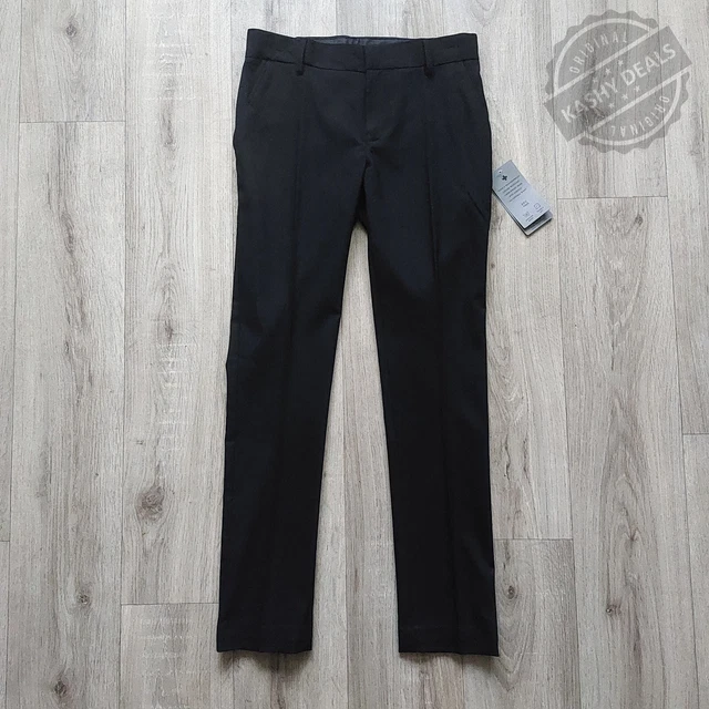M&S Collection Pantaloni Scuola Super Magri Gambe Ragazzi - Lunghi - 11-12 Anni Neri