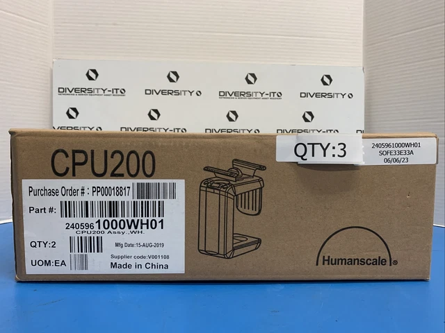 Humanscale CPU200 Aluminum Under Desk CPU Hold Tower