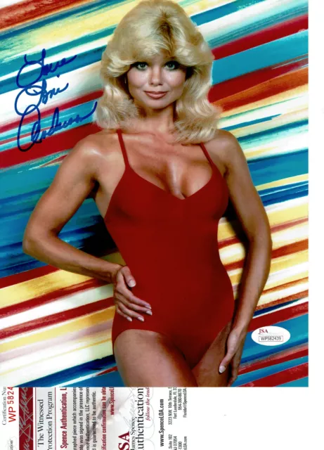 Actress Loni Anderson  autographed 8x10 baything suit color photo JSA Certified