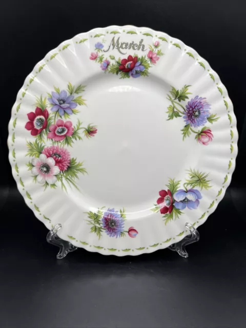 Royal Albert - Flower Of The Month Series - "March" Anemones 8" Plate