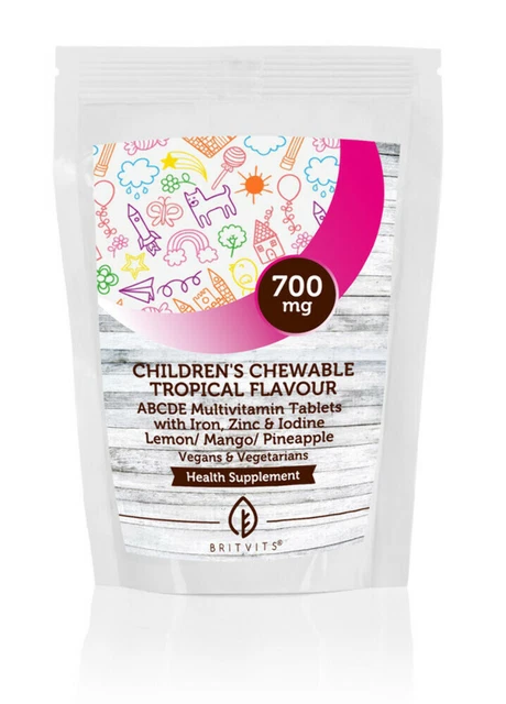 Abcd Tablet CHILDREN’S CHEWABLE TROPICAL ABCDE Multivitamin Tablets Pack of 30 ...