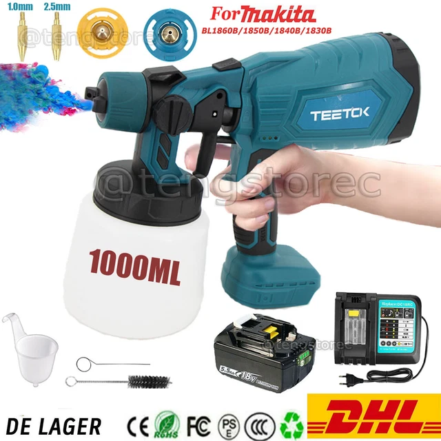 AKKU FARBSPRÜHSYSTEM SET 550W Elektrische Farbspritzpistole Für Makita