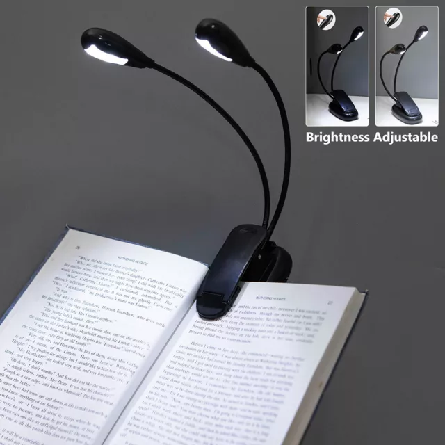 Flexible USB Leselampe LED Klemmleuchte Dimmbar Bettlampe Nachtlicht Bürolampe