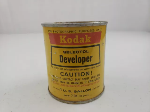 Nos Vtg Kodak Selectol Developer Powder 7Oz For Warm Tone Papers Makes 1 Gallon