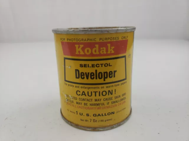 Nuevo De Colección Kodak Selectol Polvo Desarrollador 7 Oz Para Papeles De Tono Cálido Hace 1 Galón