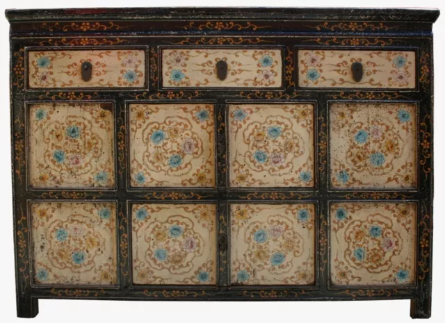 Original Painted Tibetan Sideboard Cabinet (33-020)