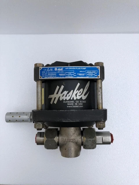 Haskel Aw-100 Air Driven Liquid/ Fluid Pump 1138 Bar 16500 Psi Wp 100:1 Ratio #6
