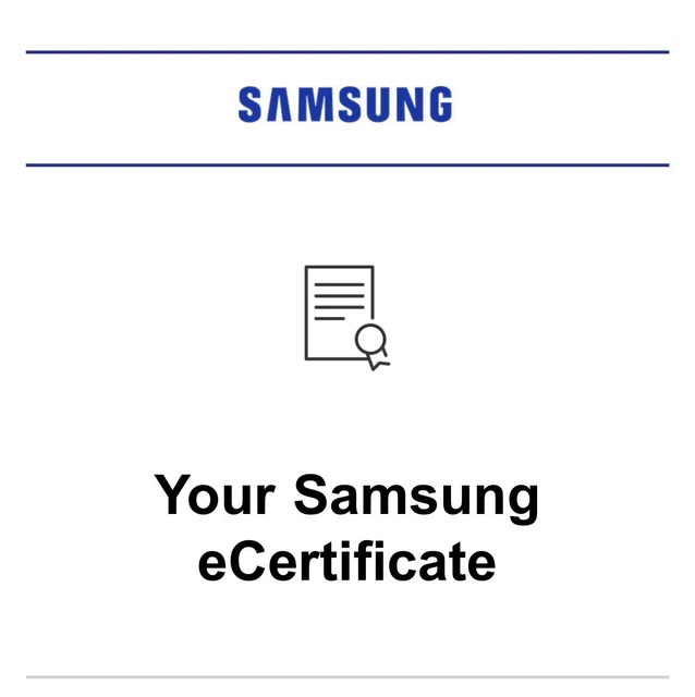 $250 Samsung eCertificate, Digital Delivery