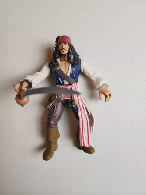 Disney Pirates of The Caribbean Captain Jack Sparrow 7" Action Figure Zizzle Toy