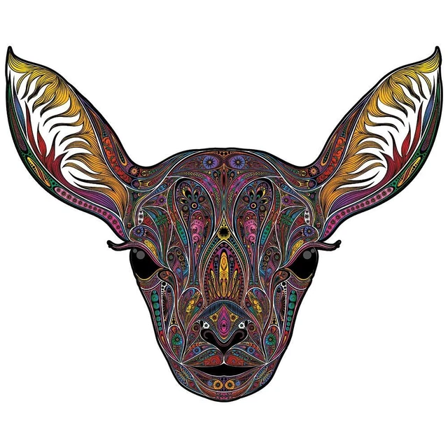 Deer Shaped Jigsaw Puzzle Adult Kids Wooden DIY Game Educational Interactive Toy