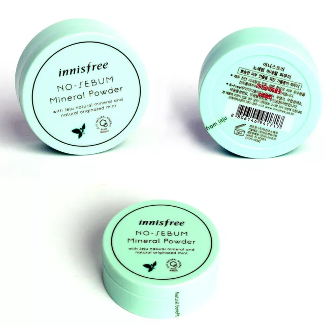 [INNISFREE] No-Sebum Mineral Powder 5g 1pcs or 3pcs for Oily Skin + Free gift