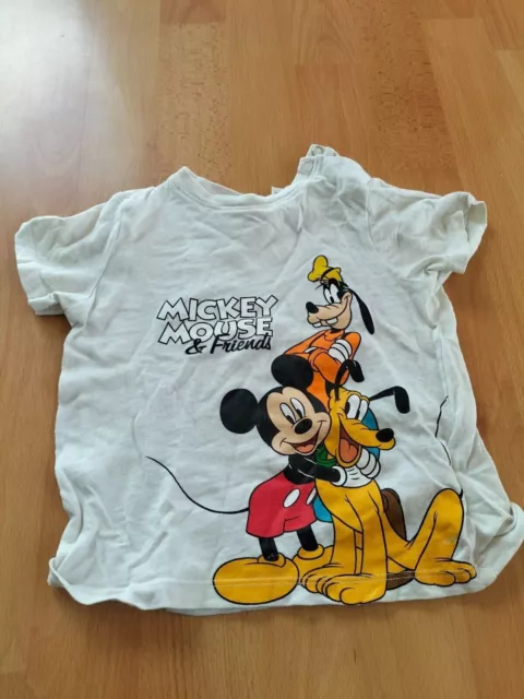 Baby T-Shirt (Größe 74, H&M, Disney, Weiß, Mickey Mouse)