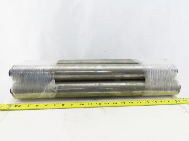 Dematic 2-3/16" OD 20-7/8" BF 21-3/4" OAL Conveyor Belt Snubber Roller Lot Of 4