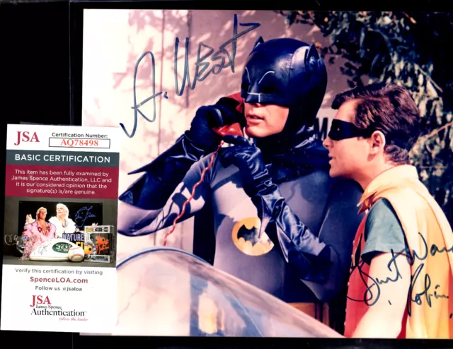 ADAM WEST & BURT WARD Signed BATMAN & ROBIN Autograph 8x10 Color Photo JSA 💎COA