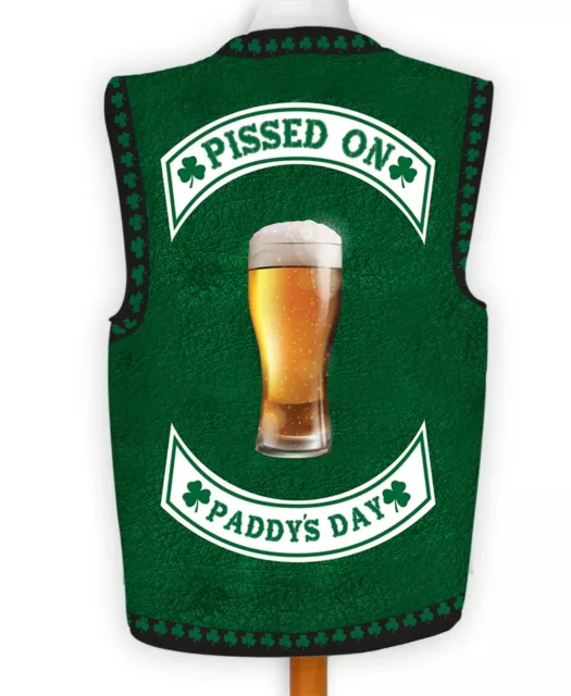 St Patricks Pissed On Paddy's Day Lager Design Fancy Dress Waistcoat