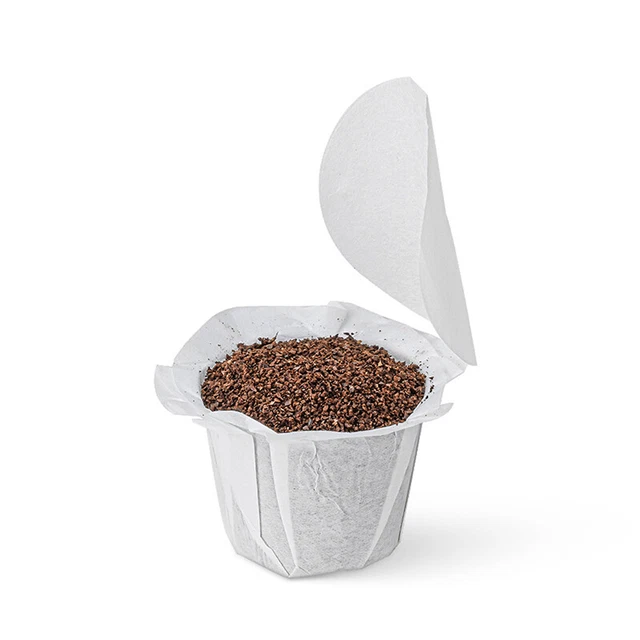 50 un. filtros de café portátiles filtros rellenables de papel para cafetera con Cov ZK