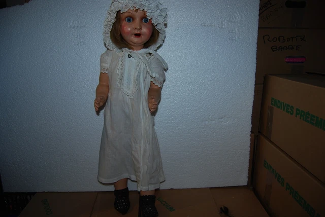 Gerbe Poupee Tete Porcelaine Pivotante Quand Elle Marche 70 Cm