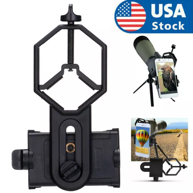 Universal Telescope Cell Phone Mount Adapter for Monocular Spotting Scope NEW