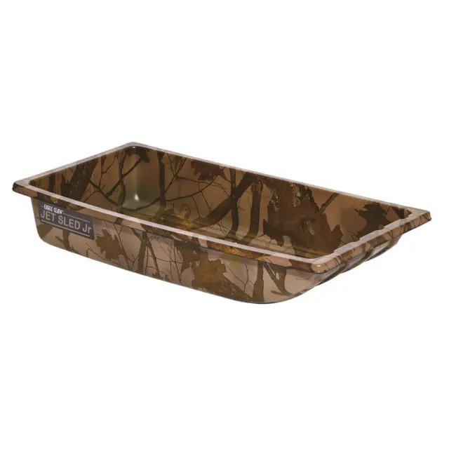 Camo Jet Sled Jr Small Ice Fishing Shappell w/ Tow Rope Molded Runners Hunt Camp