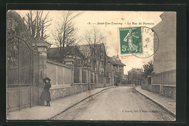 CPA Saint-Leu-Taverny, La Rue de Pontoise 1910