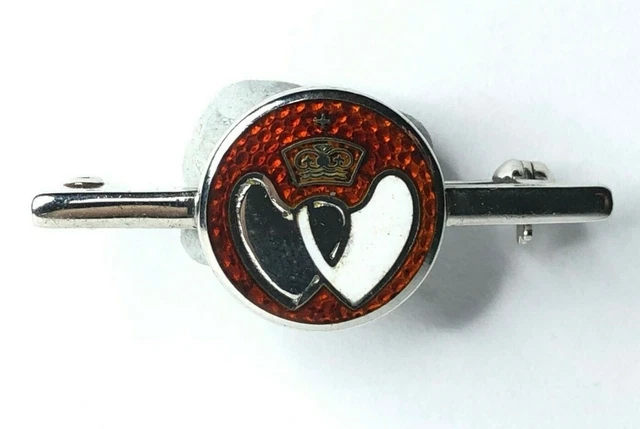 Vintage Blood Donors Bar Brooch Badge Fattorini & Son Marked Silver 3.6 x 1.5 cm