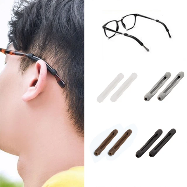 50 piezas Gafas de silicona suave antideslizantes Correa Soporte Gafas Gancho para la oreja >
