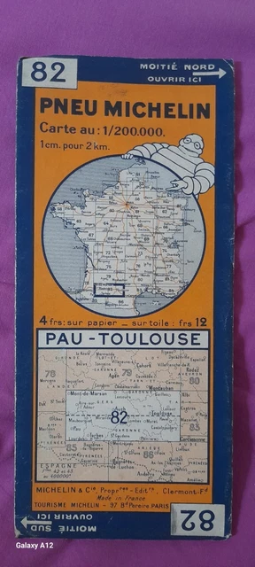 Carte Routière Michelin N°37 - Portugal - Année 1950 - 1/500 000ème - Bon état