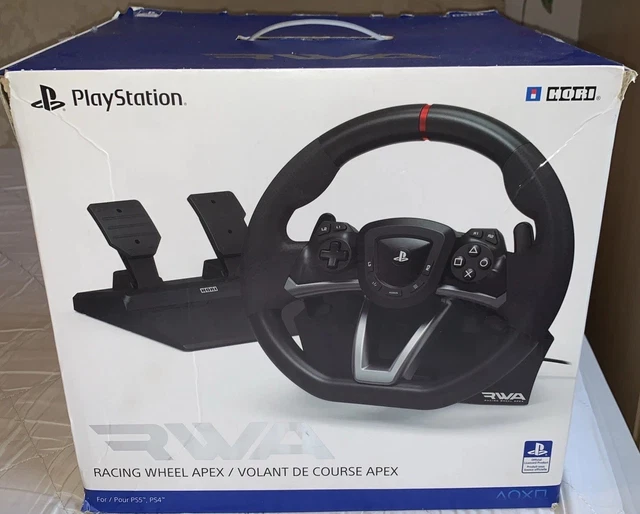 HORI RACING APEX RWA Steering Wheel and Pedals Compatible with PS4/PS5 ...