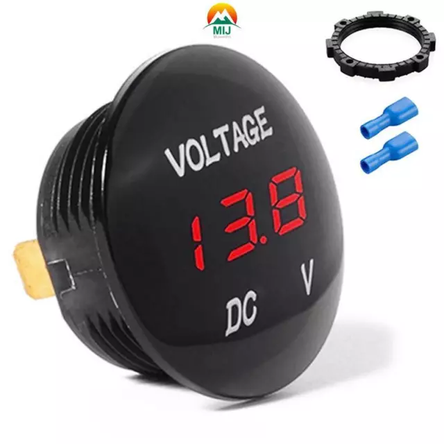 Car Motorrad 12v-24v Motorcycle Voltmeter DC Panel Digital Voltage Meter Anzeige 3