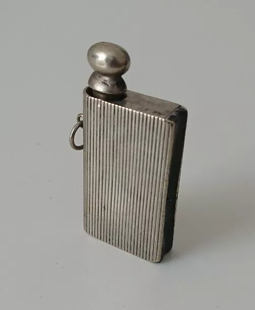 Ancien Briquet À Friction  Alpacca Essence Rare Vintage Pétrol Friction Lighter