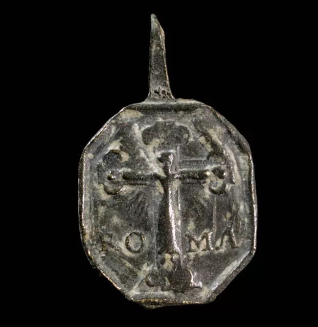 Medalla Religiosa, Cristo de Sirolo / Virgen Loreto, Siglos XVI-XVII - 21x12 mm.