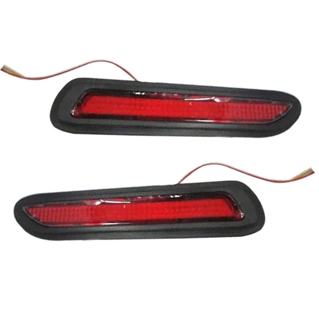 12V Red Lens LED Car Rear Bumper Reflector Taillight Brake Fog Warning Light