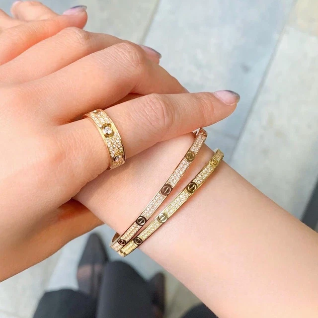 Cartier Love Breath 17 Sm Pg Diamond Bracelet _86320