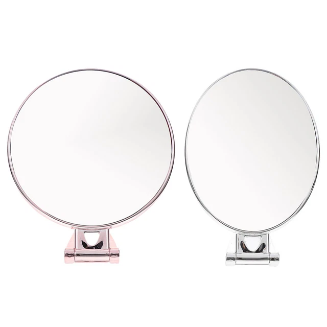 Espejo de tocador de plástico para mujer espejo de maquillaje de doble cara espejo doble