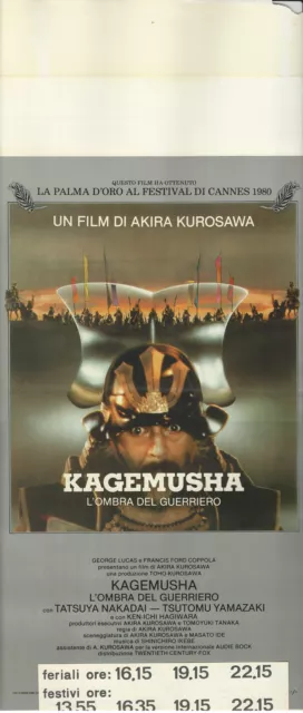 1980 * Locandina Cinema "Kagemusha - L'ombra del Guerriero - Akira Kurosawa, Tat
