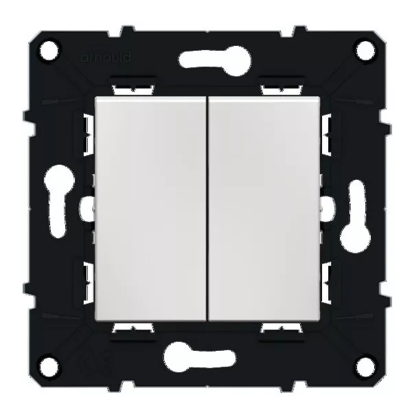Arnould Espace Evolution 64012 - Double Poussoir pour télérupteur à l'unité