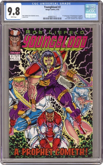 Youngblood #2B Pink Logo Variant CGC 9.8 1992 4088027017