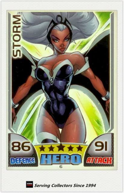 2011 Topps Marvel Universe Hero Attax Collectors Card Rainbow Foil #6 Storm