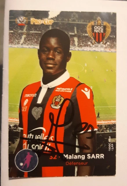 Carte Adrenalyn Signée OGC Nice - Football Ligue 1, Joueur Sarr, Collection