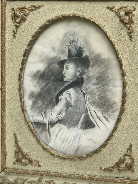 CDV Lagrange à Genève – Portrait Femme En Buste Effet Médaillon – Réf B 61