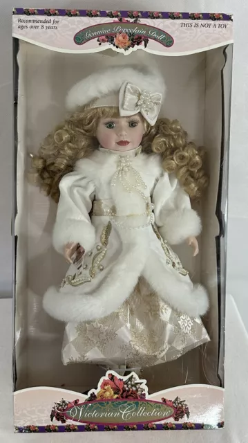 New Vtg Brass Key Victorian Collection Limited Edition Genuine Porcelain Doll 16