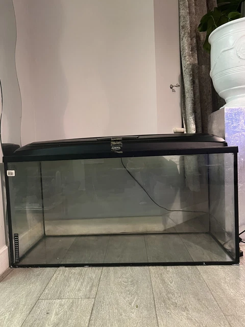Aquael Fish Tank Aquarium XL 100cm Long 40cm Width 48cm High 190L 3ft Black