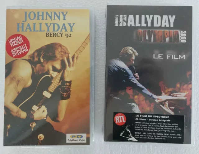 Johnny Hallyday ( Lot Vhs Neuves ) ♦ Bercy 1992 + Olympia 2000 ♦