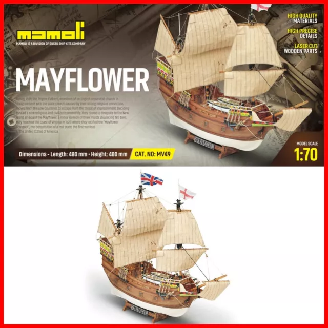 Krick 21749 Mayflower Historisches Schiffsmodell Bausatz 1:70