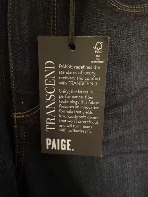 Paige Womens Transcend Hoxton Ultra Skinny Jeans Denim Blue Dark Wash 25 New 3